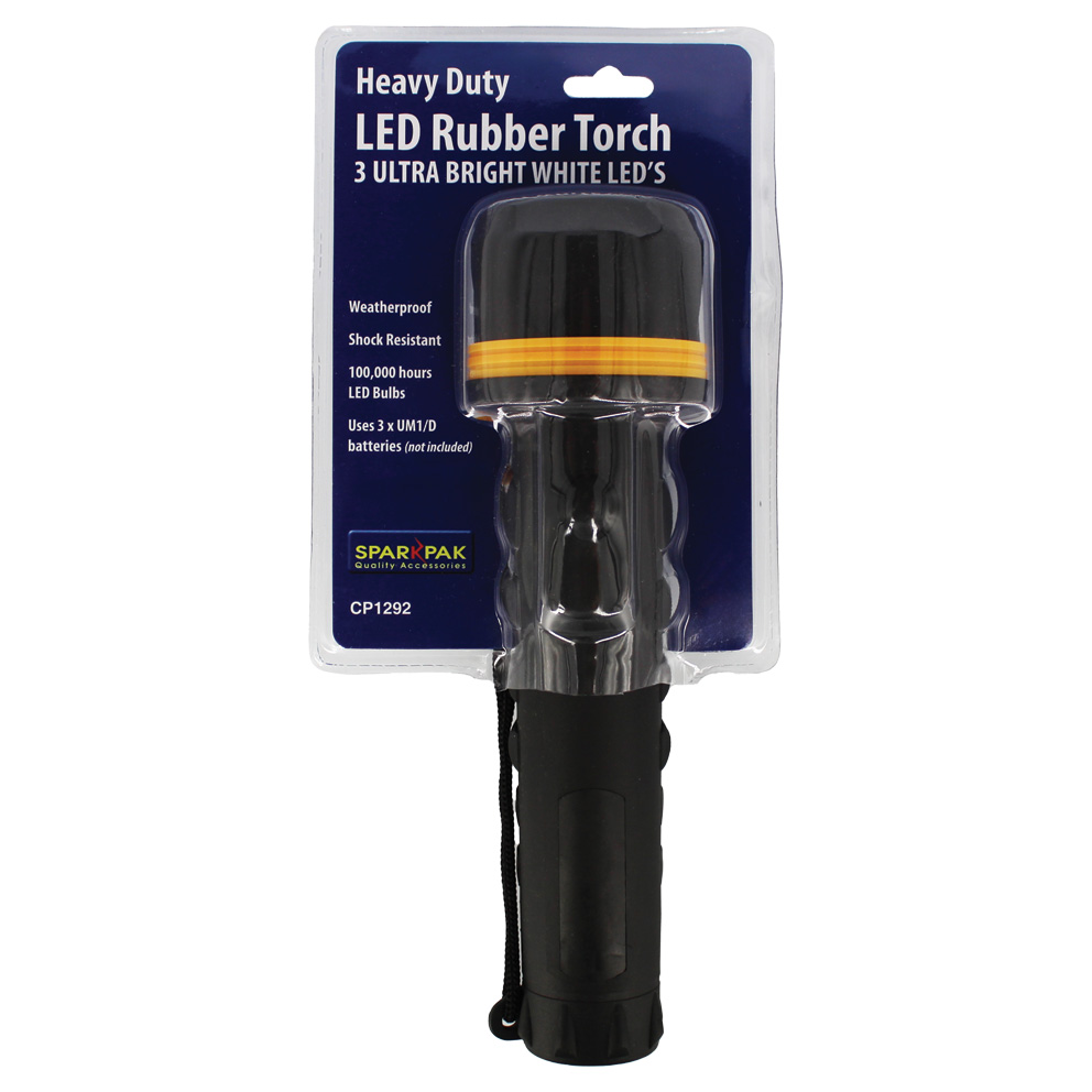 LED Rubber Torch 3 x D